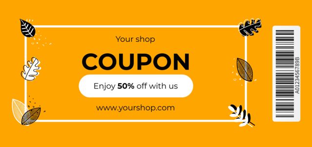 Ontwerpsjabloon van Coupon Din Large van Get Ready for Fall Sale with Discount