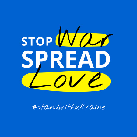 Supporting Ukraine,instagram post design Instagram Πρότυπο σχεδίασης