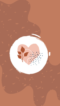 Platilla de diseño Illustration of Pink Heart Instagram Highlight Cover