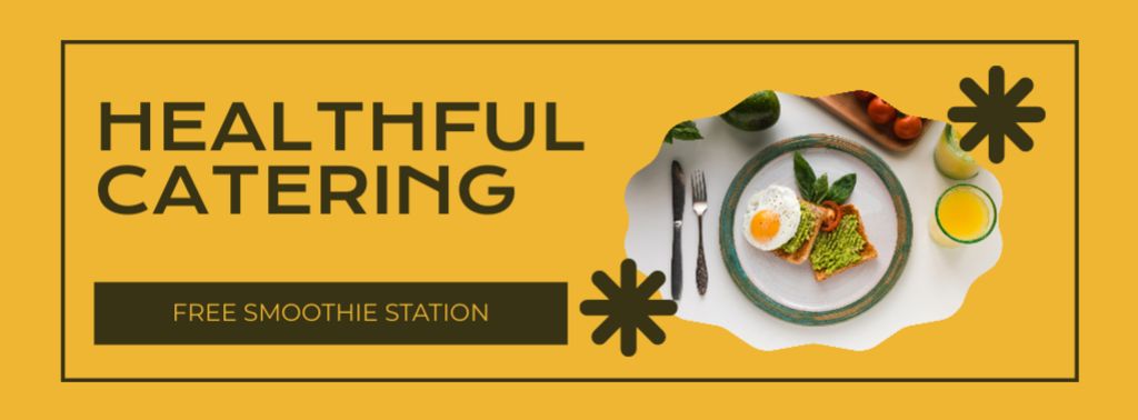 Platilla de diseño Catering Services for Healthy Eating Facebook cover