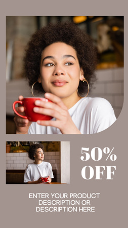 50 Off for Coffe Instagram Story Design Template