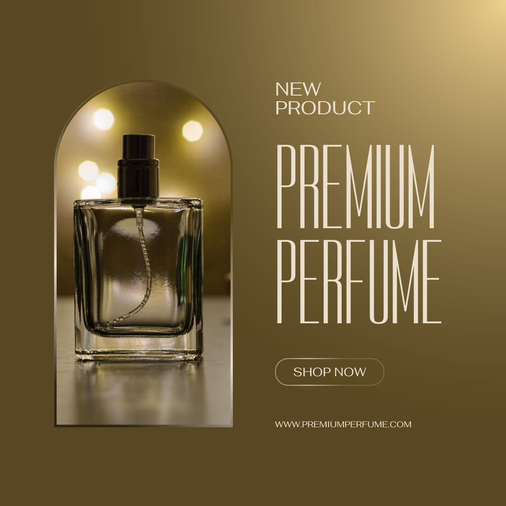 Designvorlage New Product Ad with Elegant Perfume für Instagram