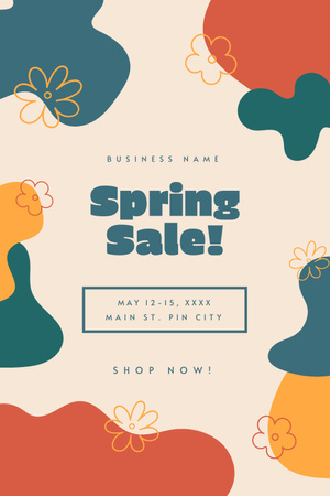 Bright Spring Sale Announcement Pinterest – шаблон для дизайну