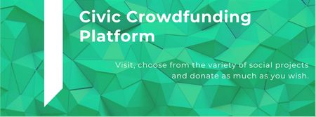 Civic Crowdfunding Platform Facebook cover tervezősablon