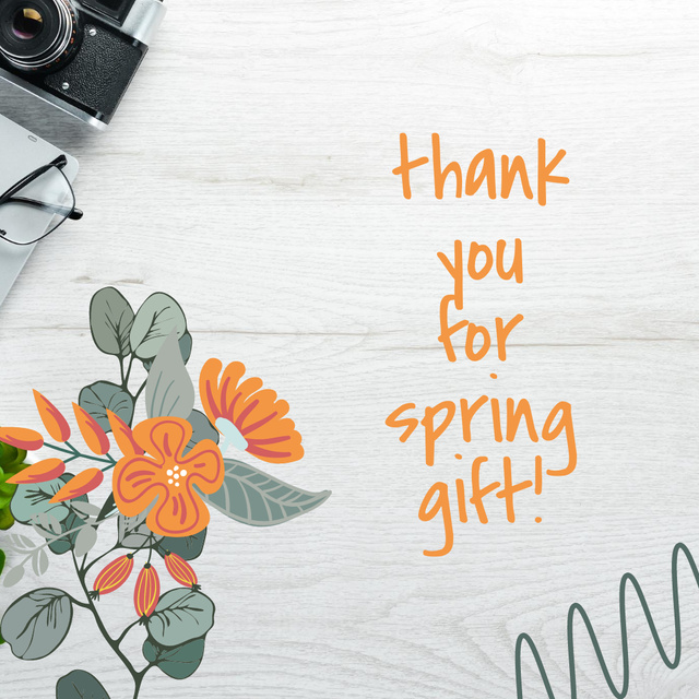 Spring Gift Gratitude Social media Πρότυπο σχεδίασης