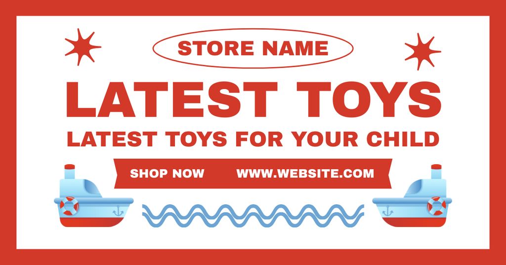 Latest Toys for Your Child Facebook AD Modelo de Design