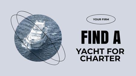 Designvorlage Charter Yacht Tours Ad für Title