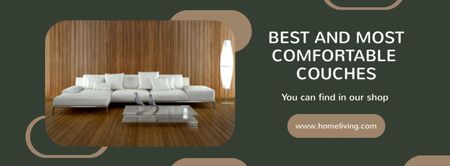 Modèle de visuel Les canapés les meilleurs et les plus confortables - Facebook cover