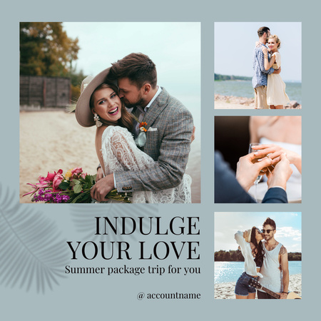 Beautiful Love Story with Cute Couples Instagram Design Template