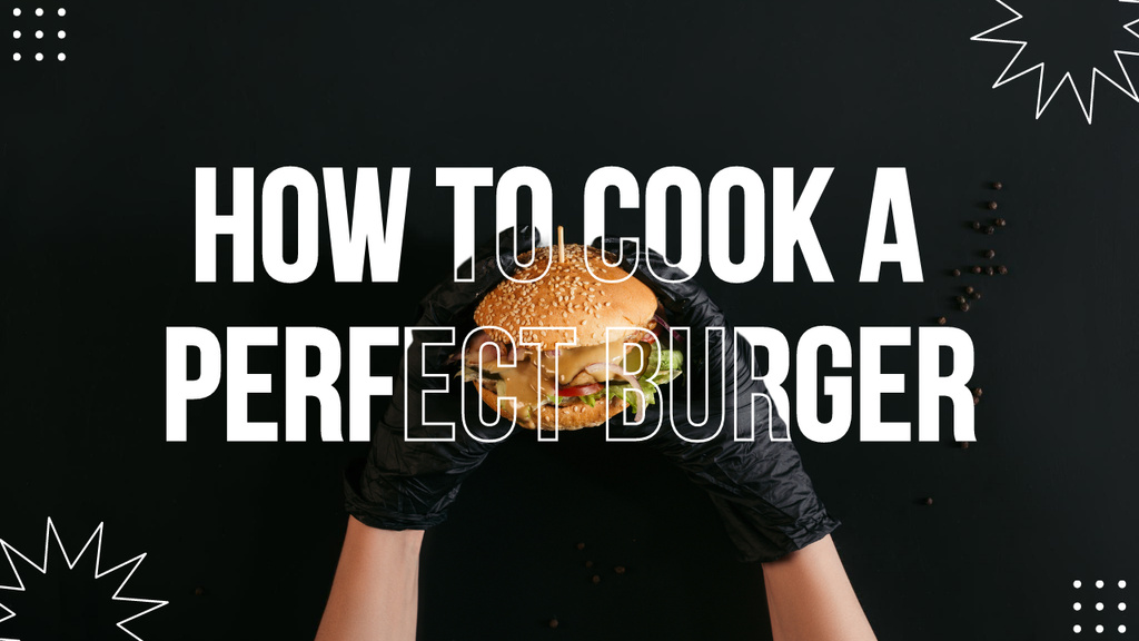 How to Cook a Perfect Burger Youtube Thumbnail Design Template