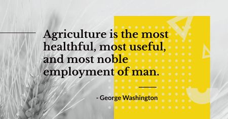 Plantilla de diseño de Agricultural quote with ear of wheat Facebook AD 