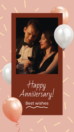 Best Wishes And Congrats On Anniversary TikTok Video Design Template