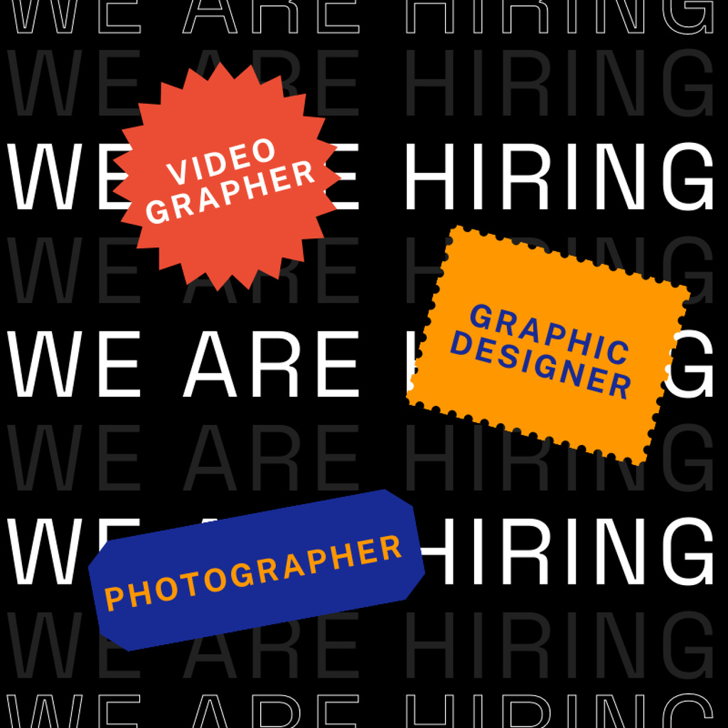 Template di design We Are Hiring You to Our Team Social media