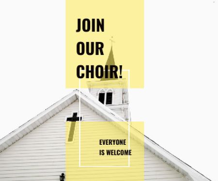 Szablon projektu Invitation to a religious choir Large Rectangle