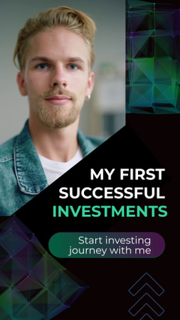 A sikeres befektetések tapasztalatainak megosztása másokkal Instagram Video Story tervezősablon