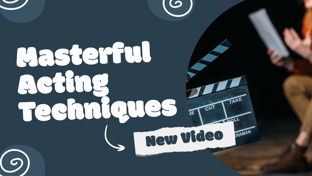 Designvorlage New Acting Lesson für Youtube Thumbnail