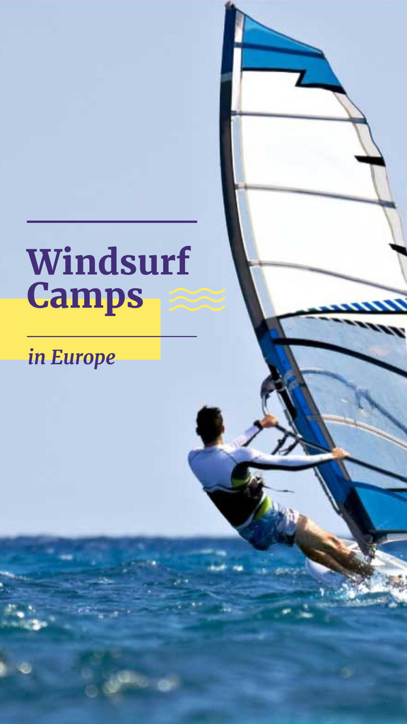 Windsurf Camps Ad Instagram Story Šablona návrhu