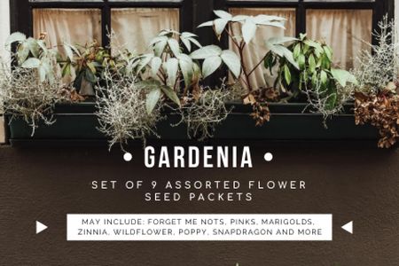 Assorted Flower Seeds Label Design Template