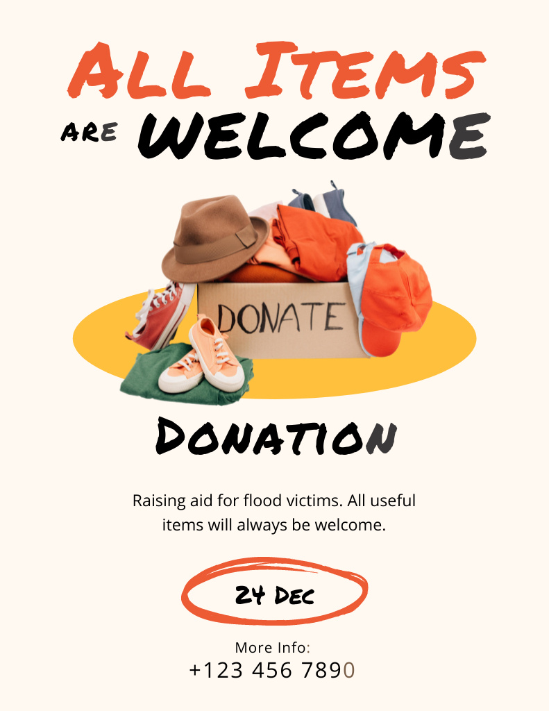 Welcome to Our Charity Event Poster 8.5x11in Design Template