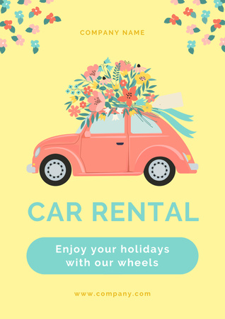 Car Rental Services Poster Modelo de Design