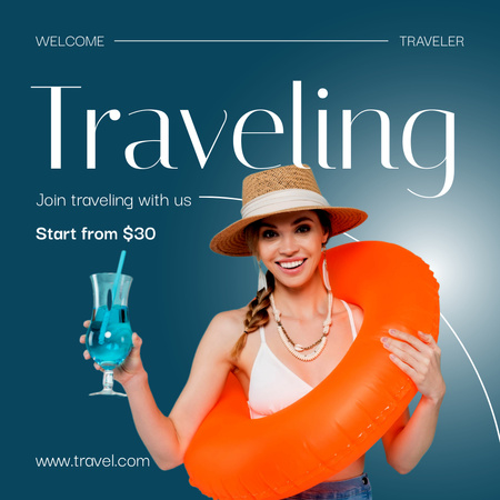 Travel Agency Advertisement Instagram Design Template