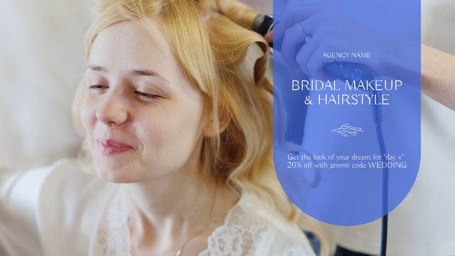 Designvorlage Bridal Make up And Hairstyle Offer With Discount für Full HD video