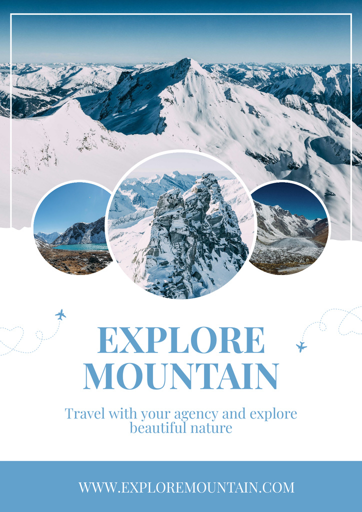 Mountain Hiking Tour Poster Πρότυπο σχεδίασης