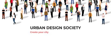 Ontwerpsjabloon van Facebook cover van Urban Design Society Ad