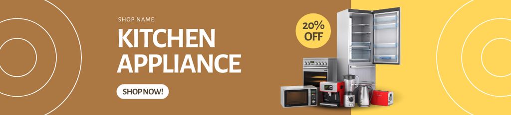 Designvorlage Discount Offer on Kitchen Appliance für Ebay Store Billboard