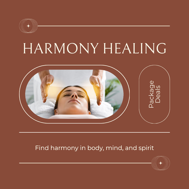 Alternative Harmony Healing Package Deal Instagram AD Design Template