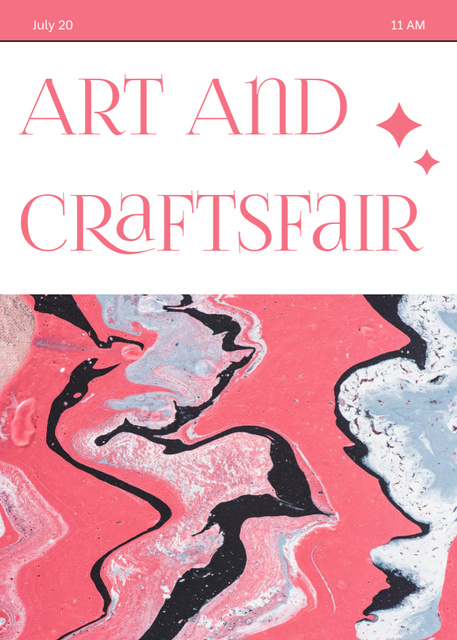 Ontwerpsjabloon van Flayer van Art and Craft Fair Announcement
