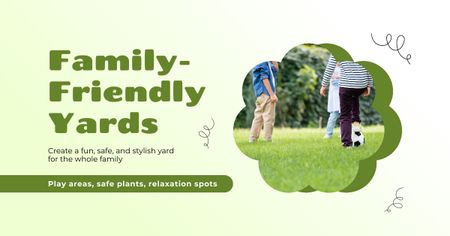 家族全員のための安全な庭の手入れソリューション Facebook ADデザインテンプレート