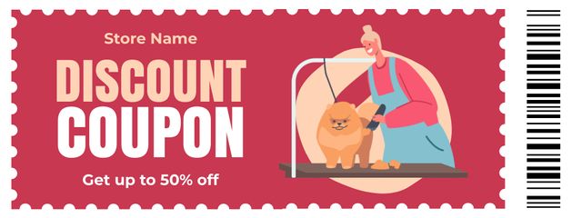 Discount on Pets Beauty Services Coupon – шаблон для дизайна