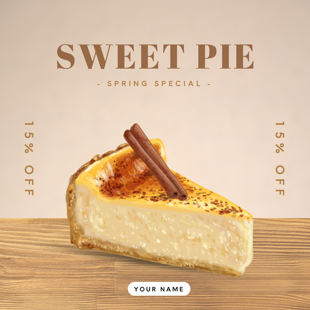 Spring Sale Sweet Cakes Instagram Design Template