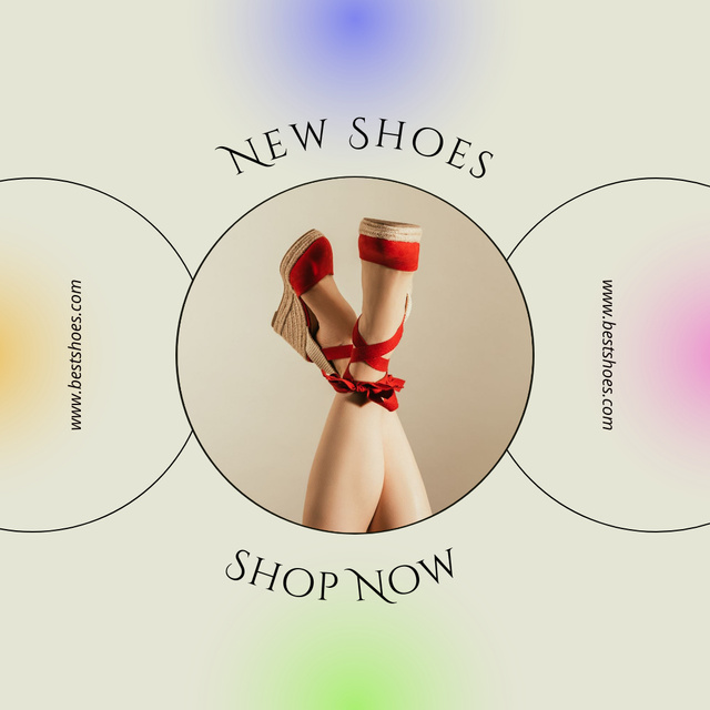 Ontwerpsjabloon van Instagram van New Arrival of Summer Shoes