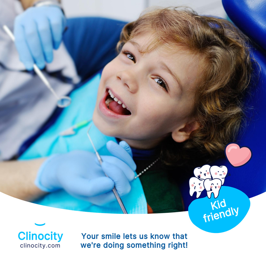 Awesome Pediatric Dentist Services Offer Instagram Design Template