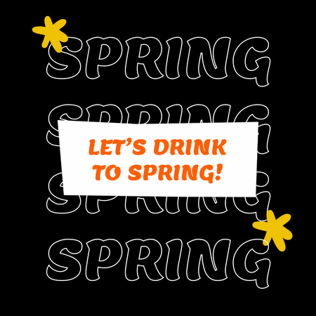 Catchy Slogan With Seasonal Drinks Offer Animated Post Design Template