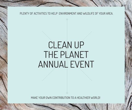 Designvorlage Announcement of Annual Earth Day Event für Medium Rectangle