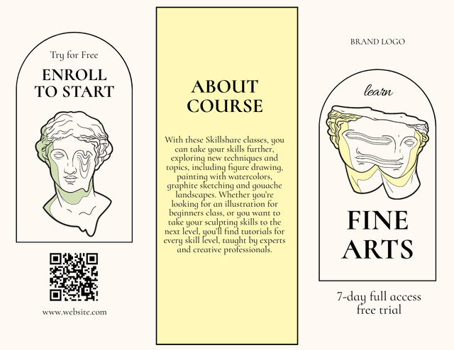 Szablon projektu Contemporary Art Course Offer Brochure 8.5x11in