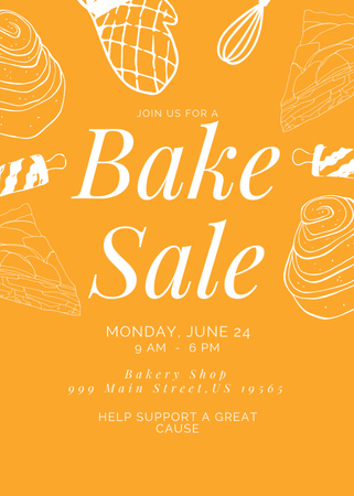 Yummy bake sale  Invitation – шаблон для дизайна
