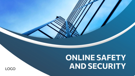 Designvorlage Online Safety and Security for Company für Presentation Wide