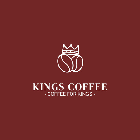 Rich Coffee Flavors Ad on Red Logo Design Template
