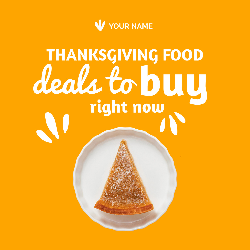 Thanksgiving Food Offer Instagram Design Template