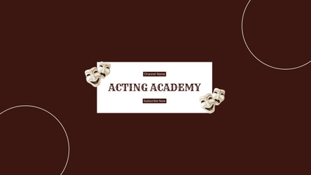 Интернет-канал Академии актерского мастерства Youtube – шаблон для дизайна