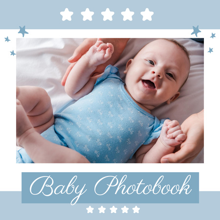 Cute Photos of Little Baby Photo Book Design Template