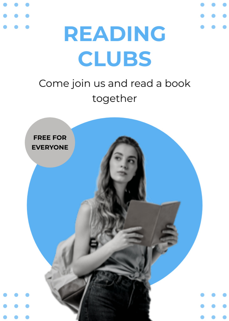 Ad of Reading Clubs Flayer Modelo de Design