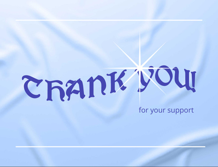 Platilla de diseño Cute Thankful Phrase With Cloth In Blue Postcard 4.2x5.5in