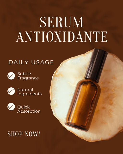 Ad of Cosmetic Serum Product Instagram Post Vertical tervezősablon