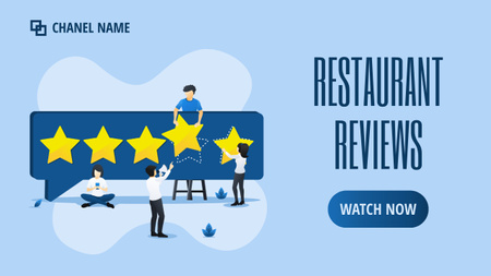 Review for Cafe with Stars Youtube Thumbnail Design Template