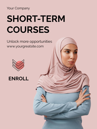 Educational Courses Ad Poster US tervezősablon
